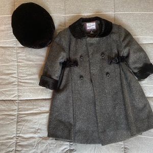 Rothschild wool coat with matching cap